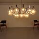 Large chromed spider Sputnik lamp with 24 hand-blown ice glass balls from Ott International, Germany, 1960s.