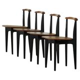 Set of 4 'Thema' chairs in pine by Yngve Ekström, Swedese, Modern Swedish, 1954