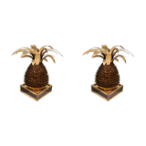 Pair of pineapple palm tree lamps