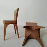 Miniature table and chairs vintage doll