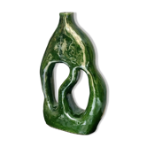 Vase Palazzo en céramique émaillé vert