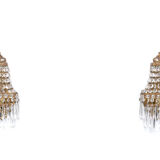 Pair of chrystal wall lights, 1950s, France