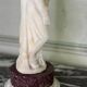 Alabaster sculpture, lady with a mask in the antique style, 19th century