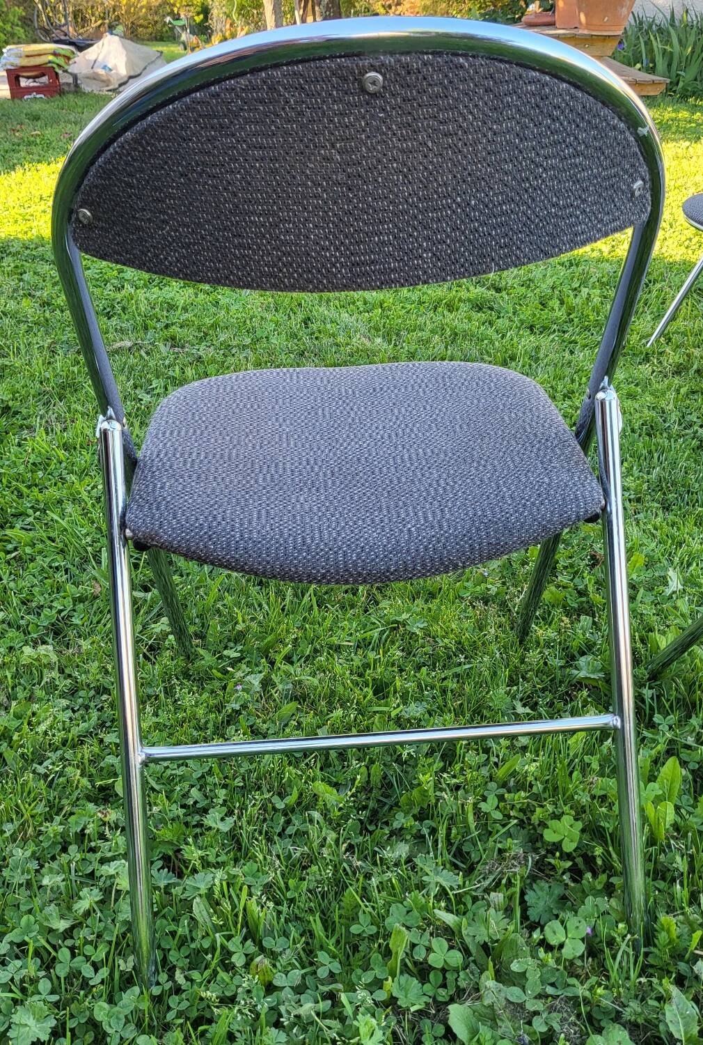Set of 4 souvignet folding chairs from the 1970s.