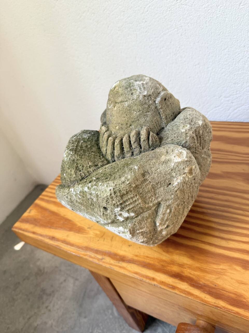 Stone sculpture of a man