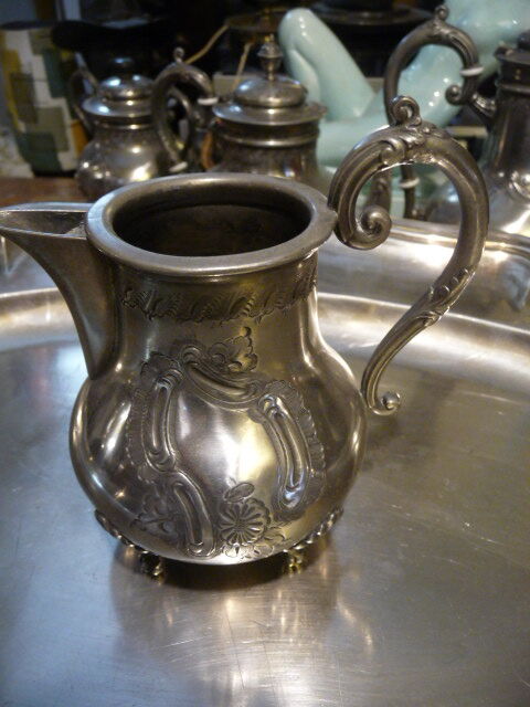 Coffee set fine silver plated metal XlXeme