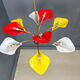 Vintage multi colour Italian chandelier, 1960s