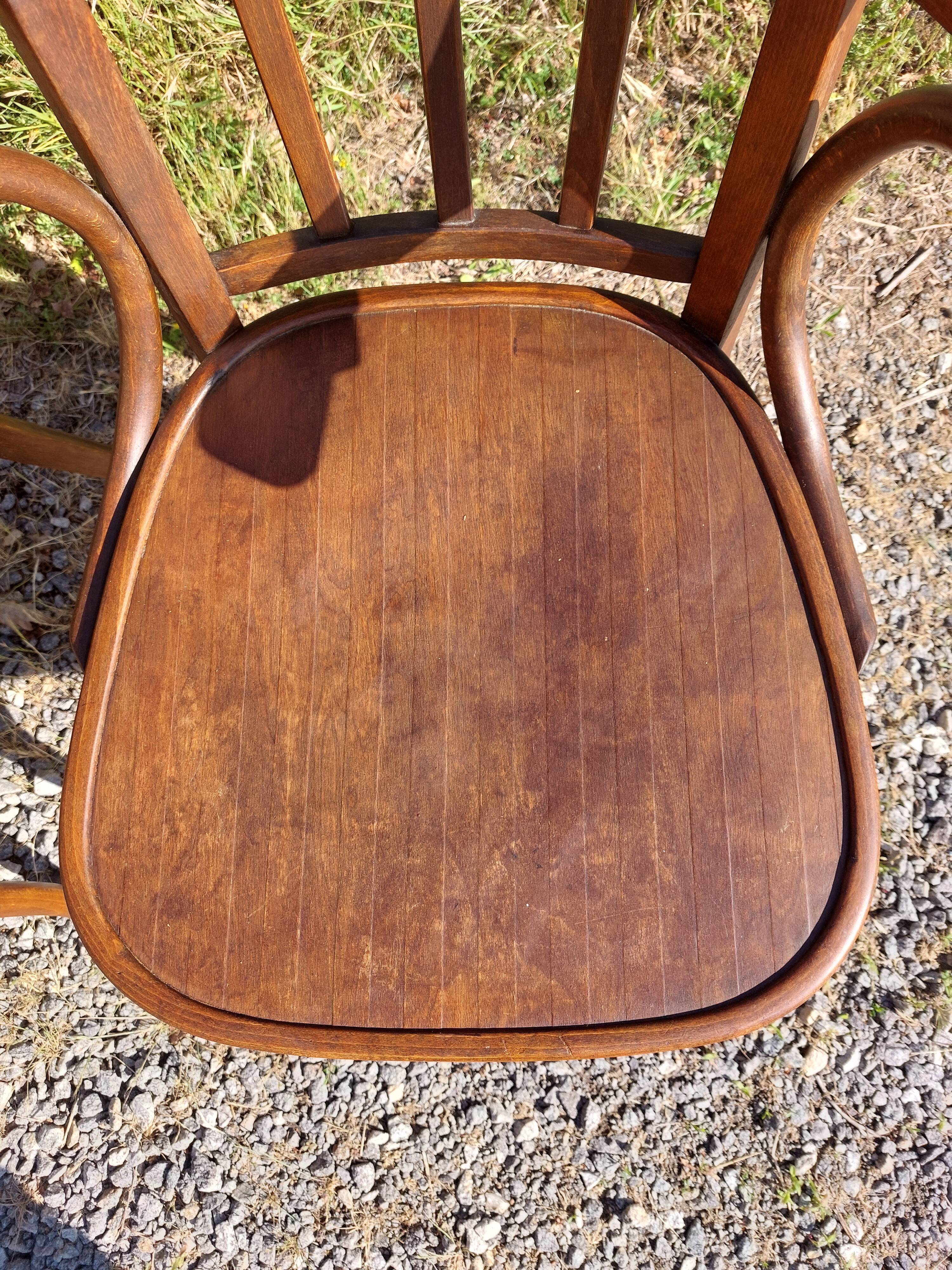 4 fauteuils Baumann en bois courbé