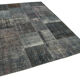 Handmade anatolian overdyed 173 cm x 240 cm grey patchwork rug