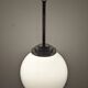 Suspension boule XXL en opaline art déco