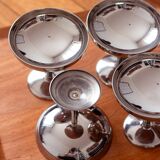 Set of six minimalist ice cream cups, Italy, 1970s