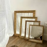 set of 4 mirrors in wood and gilded stucco early 20th century