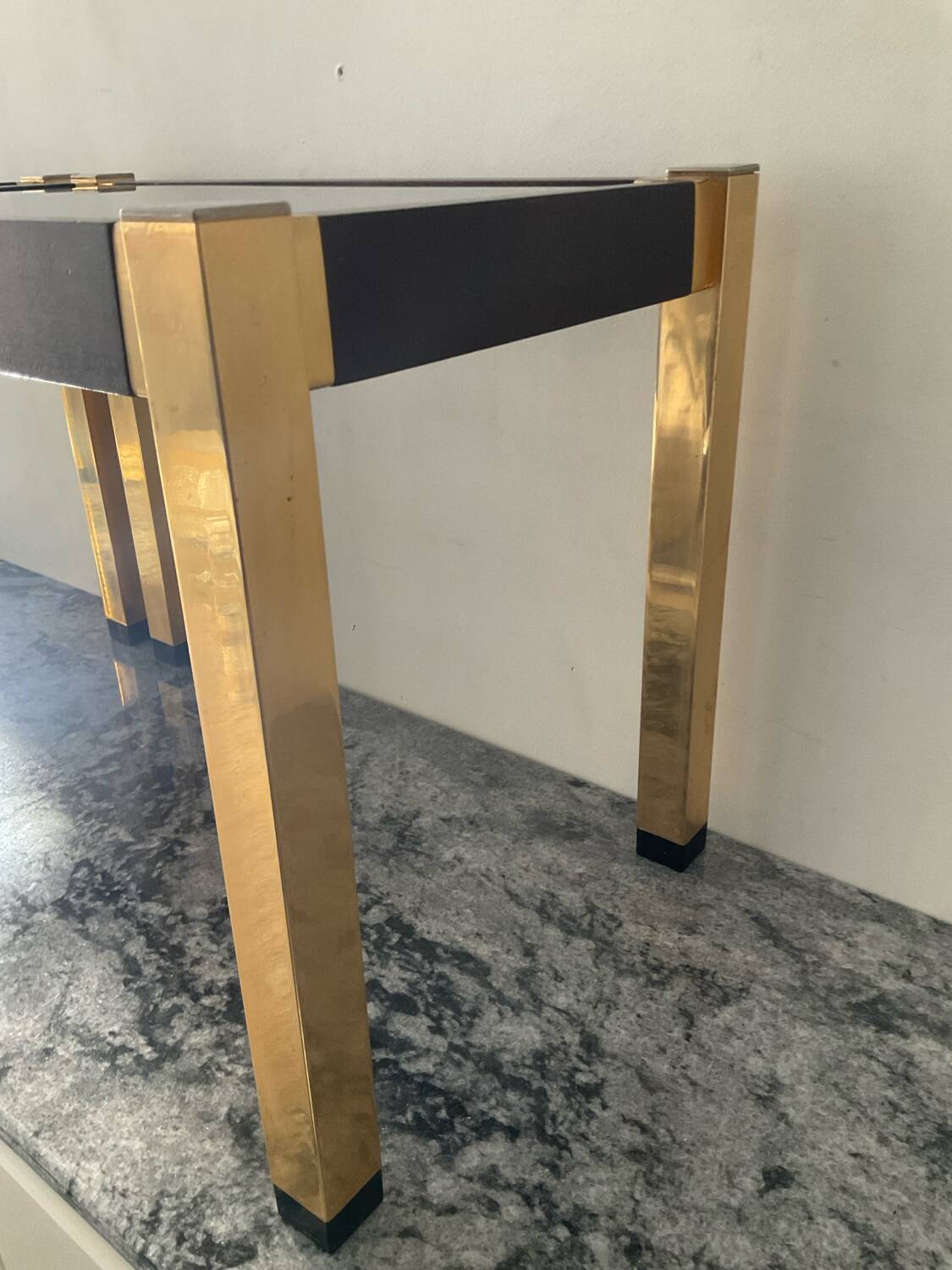 Pair of Hollywood Regency style side tables