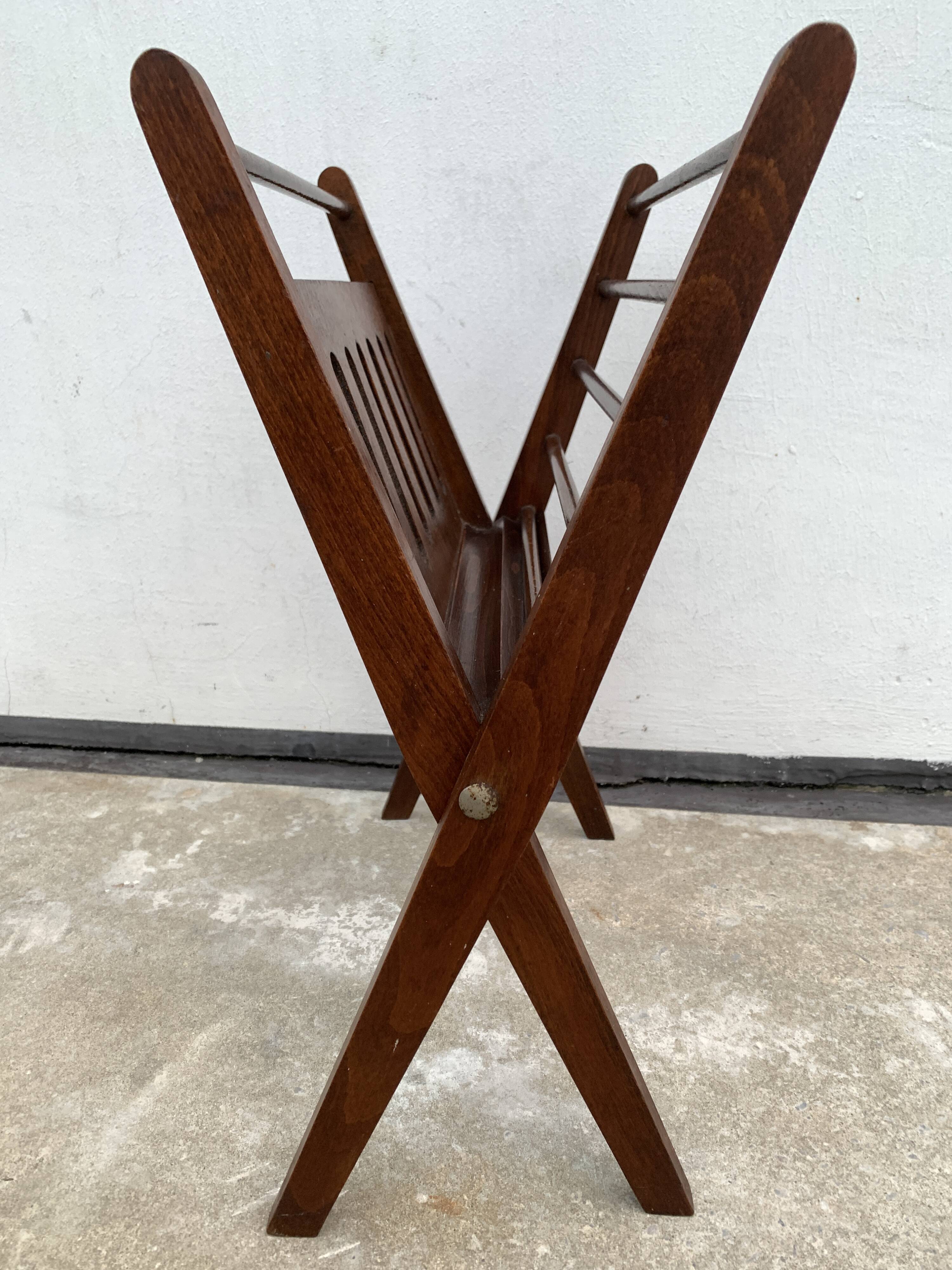 Folding wooden magazine door, Danish design Cees Braakman, 1960