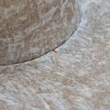 Beige chenille sectional sofa, 3 pieces, 1970s