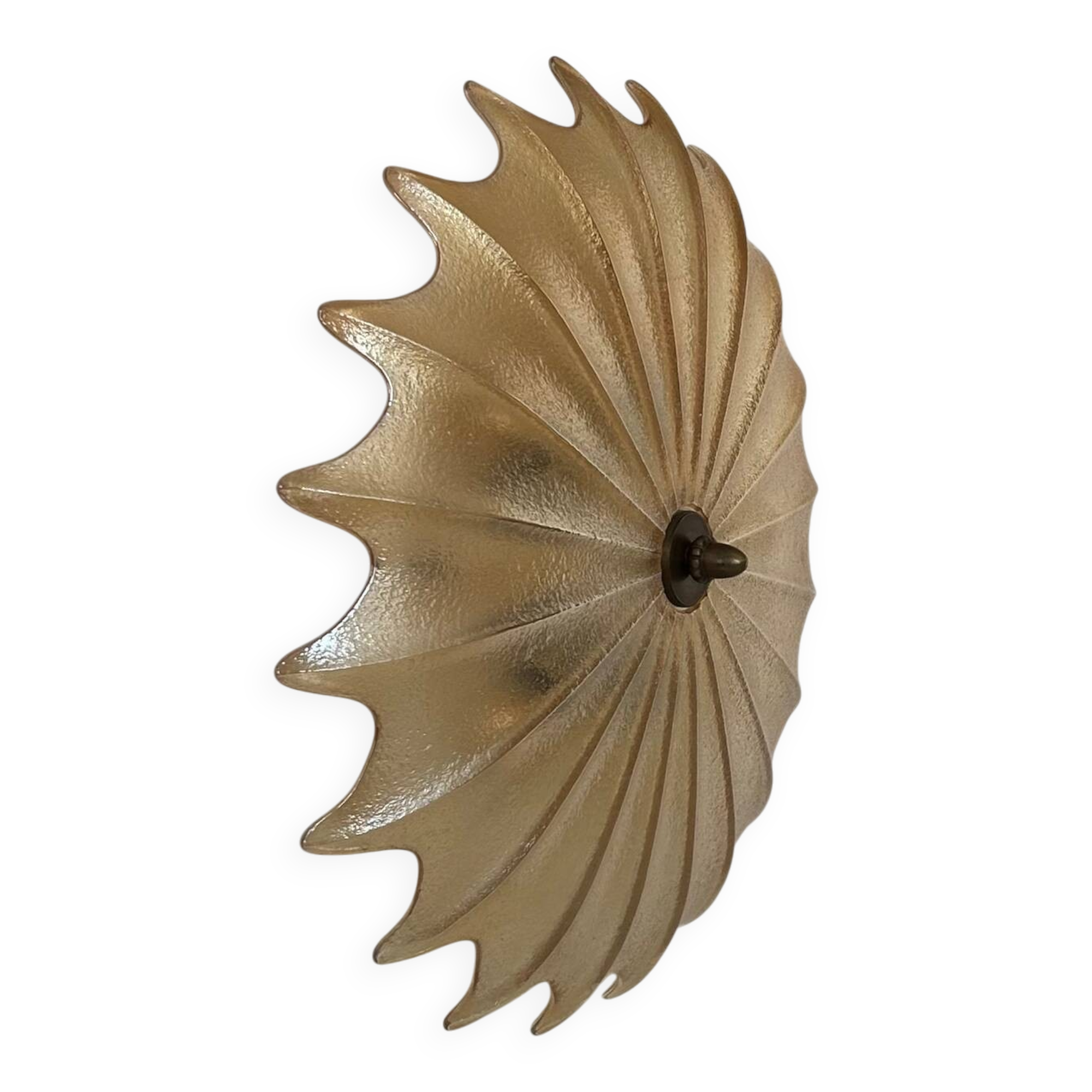 Vintage XL wall lamp, Murano and brass, Italy 1970