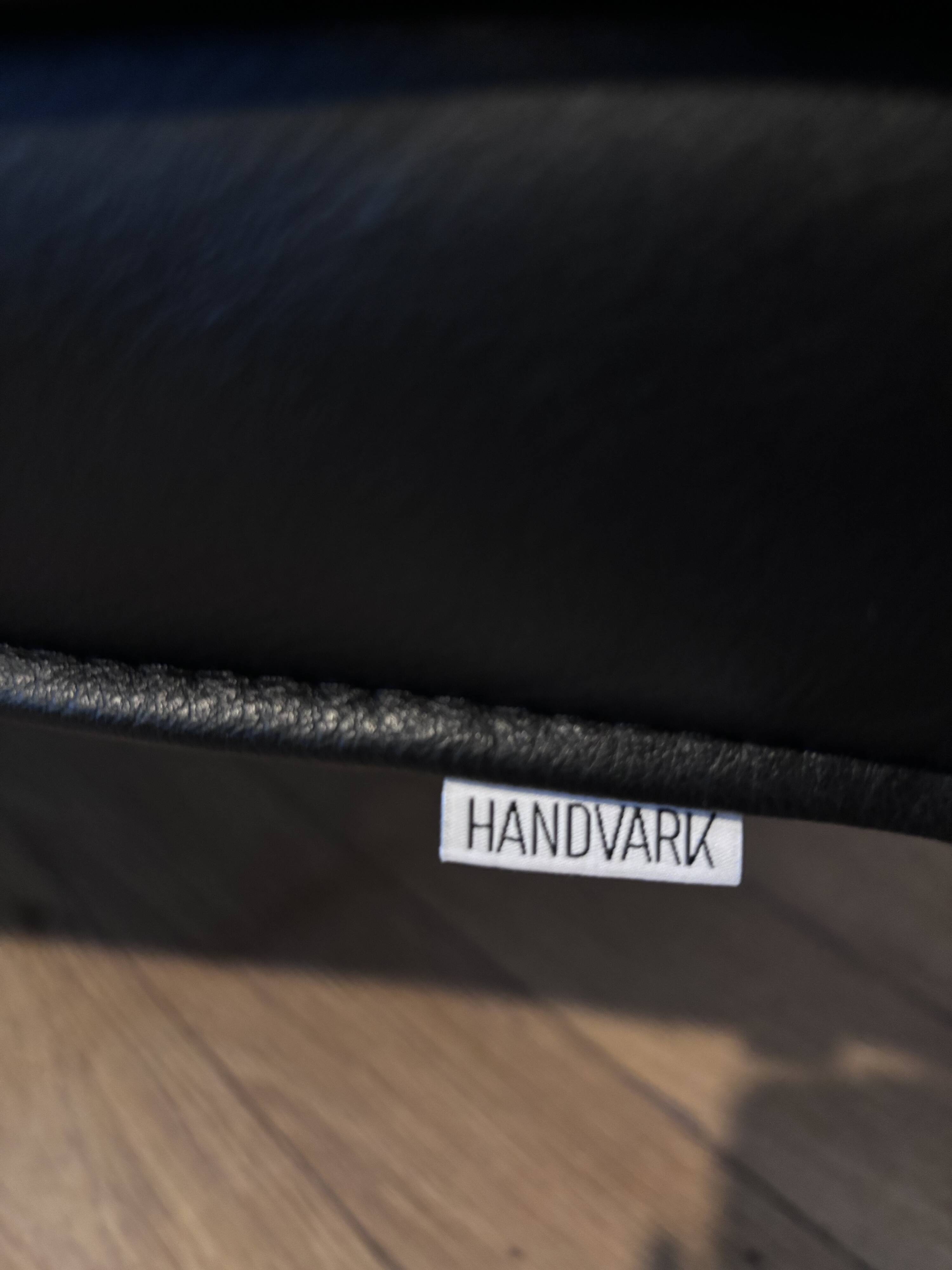 Black leather bench seat