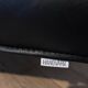 Black leather bench seat