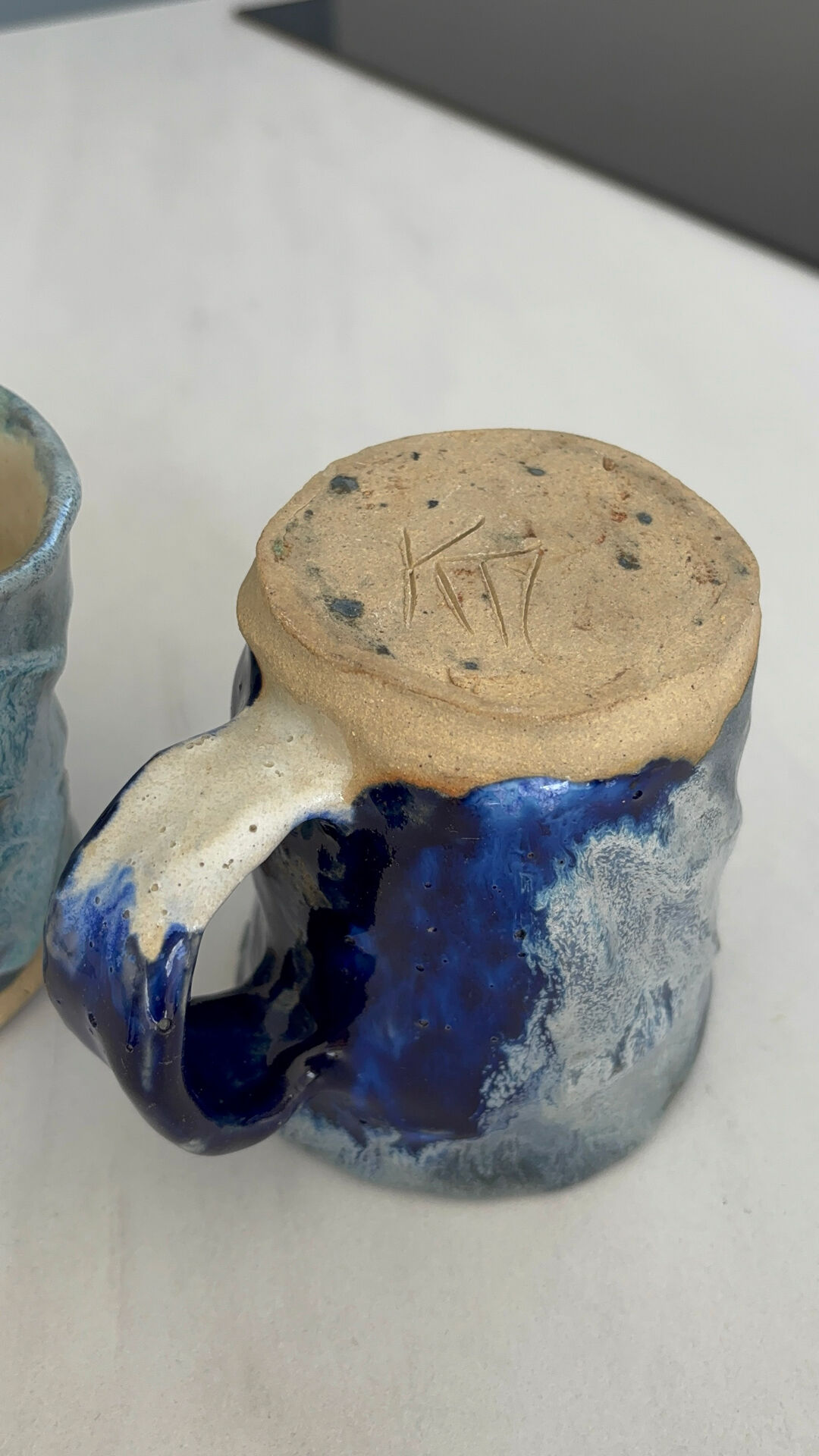 Set of 2 glazed ceramic mugs – Handmade rustic mugs