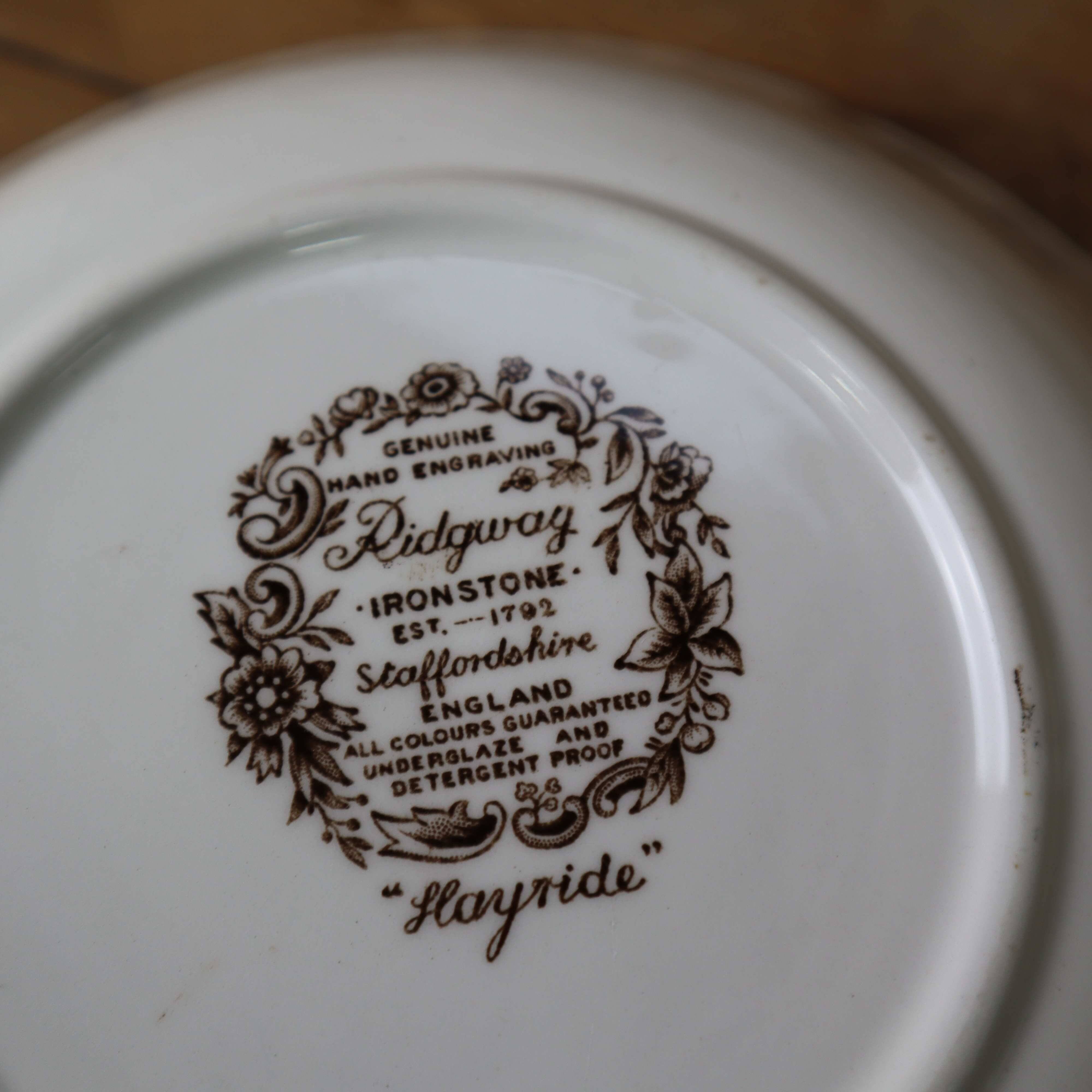 2 vintage English Staffordshire 'HAYRIDE' salad bowls