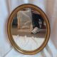 Oval mirror gilded wood, 44x34 cm