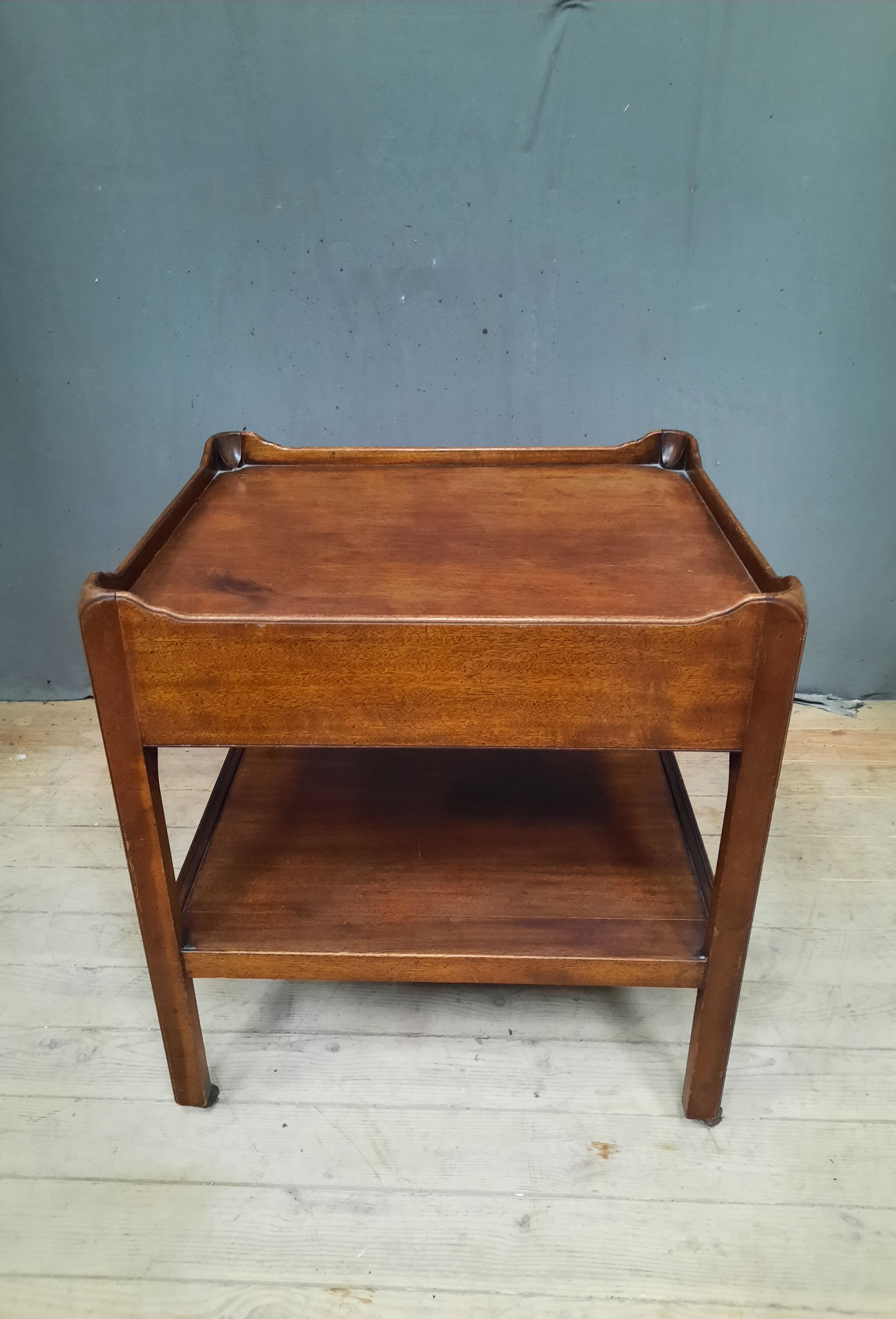 Pair of English mahogany sofa tips