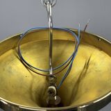 1930s Art Deco Brass and Opaline Glass Flush Mount, Czech