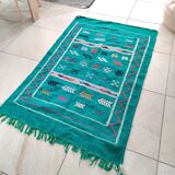 Tapis berbère vert ethnique 95x150 cm