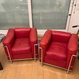 Paire de fauteuils LC2 Le Corbusier