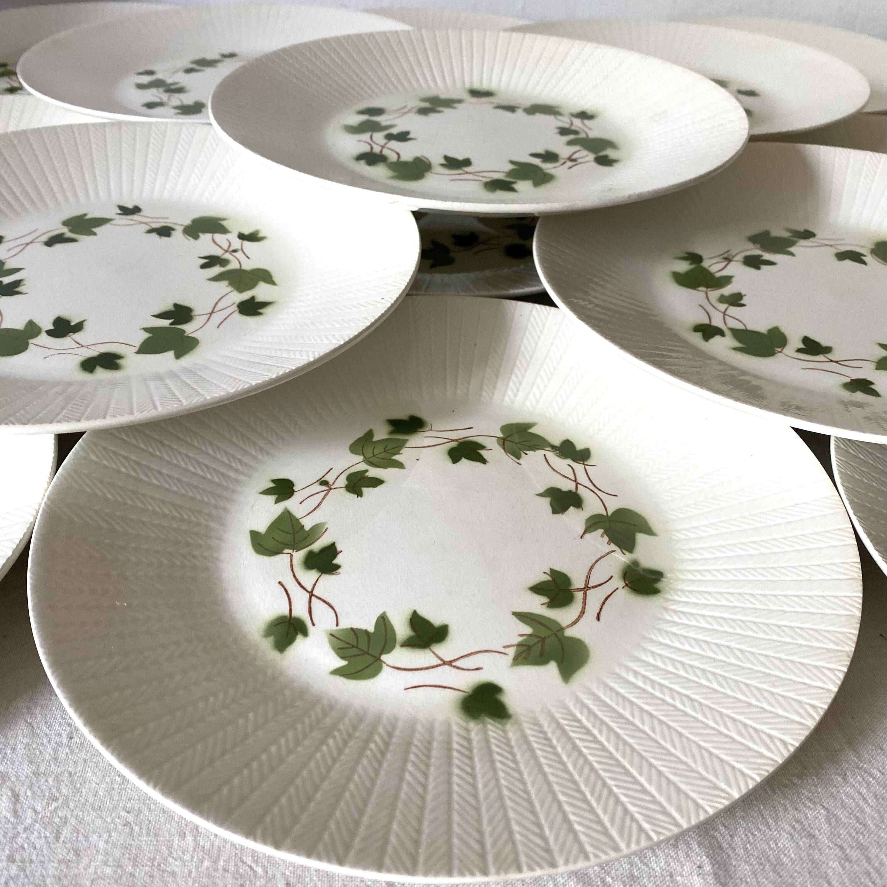 Antique dinner plates Saint Amand Ceranord, Bourrasque