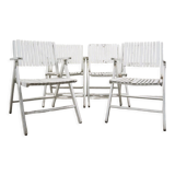 Set of 4 folding garden chairs Youpy, René Gleizes, vintage 60s