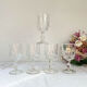 5 glasses of red wine luminarc model lance, 1970 made in france