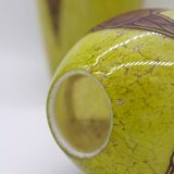 Set 2 Rare Vase Ovoïde signé F-T Legras Pare de verre Art deco 1930