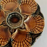 Sarreguemines earthenware oyster plate
