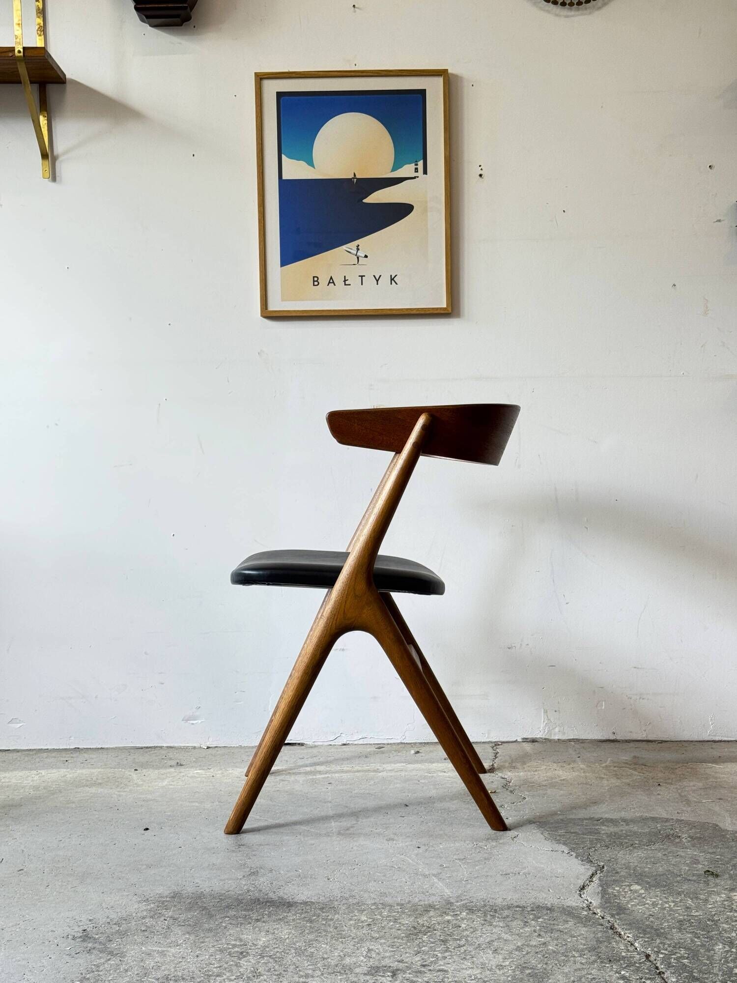 Chaise n° 9, Danemark, années 1950, style moderne du milieu du XXe siècle