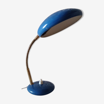 Italian blue metal desk lamp 1960