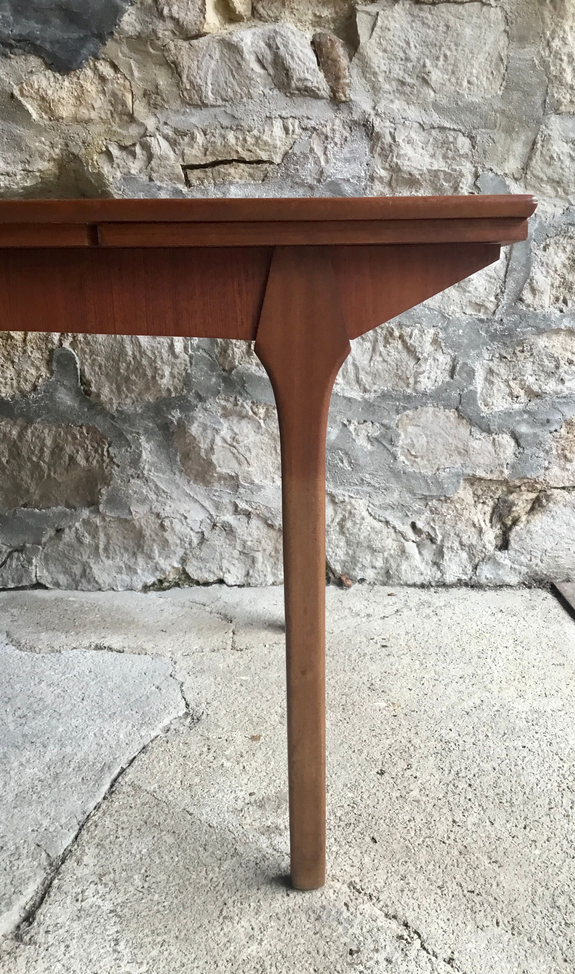 Scandinavian teak dining table S.RM. with extensions 1960