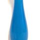 Vase à pied en opaline bleu