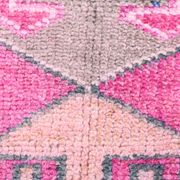 Tapis de couloir oriental Oushak rose saumon, 96 x 318 cm