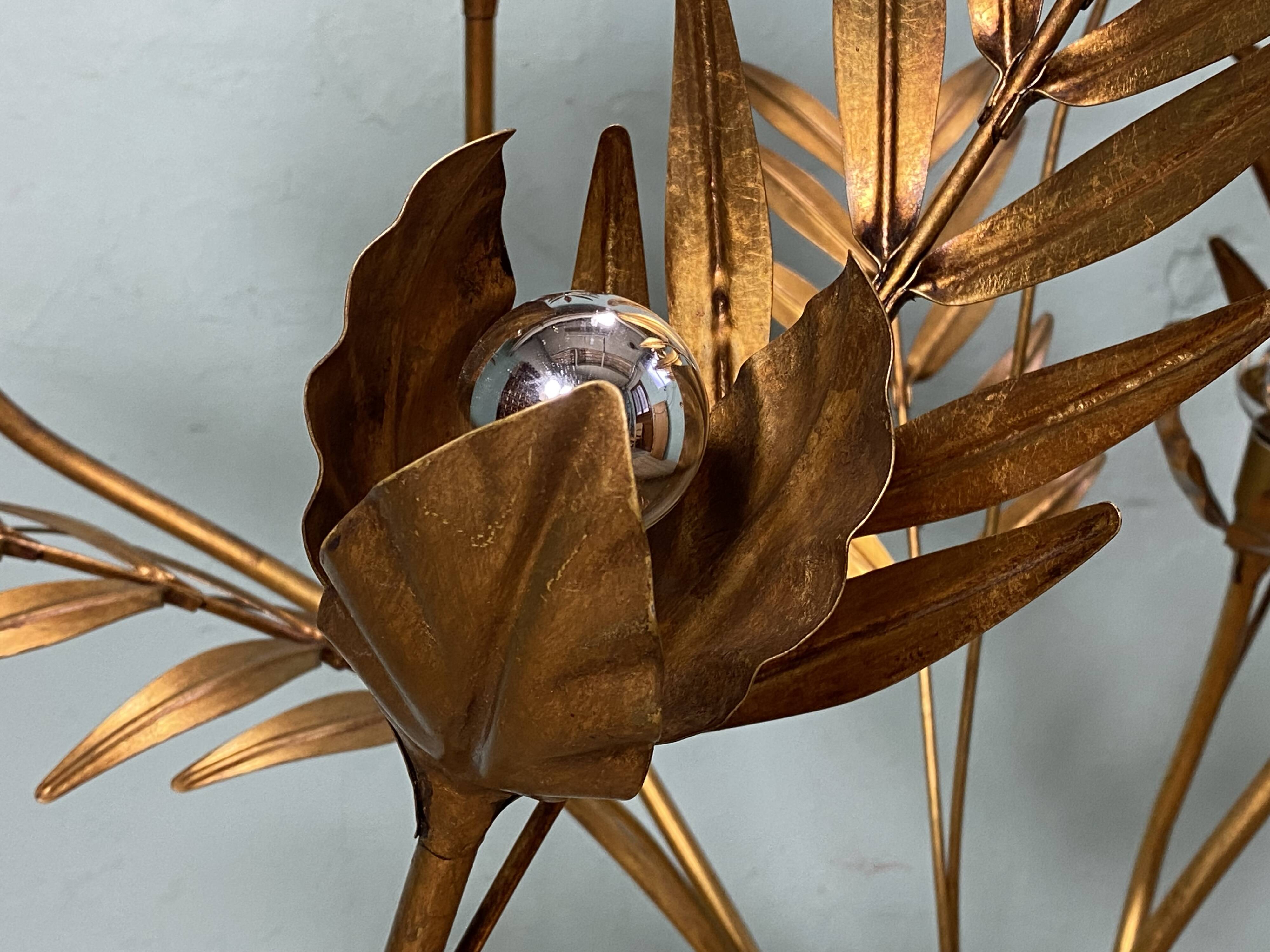 Hans Kogl Jansen style flower floor lamp, vintage 70s