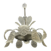 Grand lustre en verre de Murano en forme de feuille attribué à Barovier & Toso, Italie.