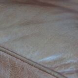 Cowhide Leather English-Style Club Chair in Light Cognac Color