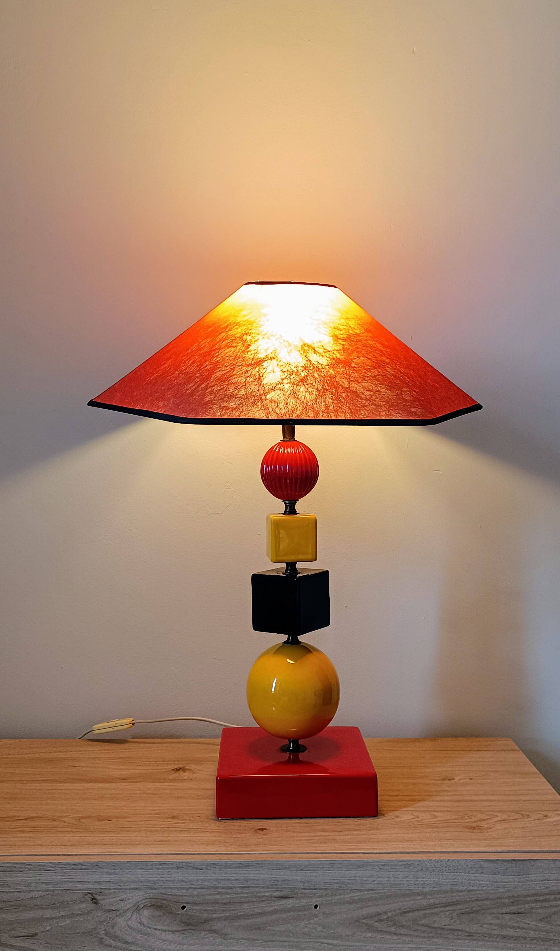 Vintage 80s colorful lamp