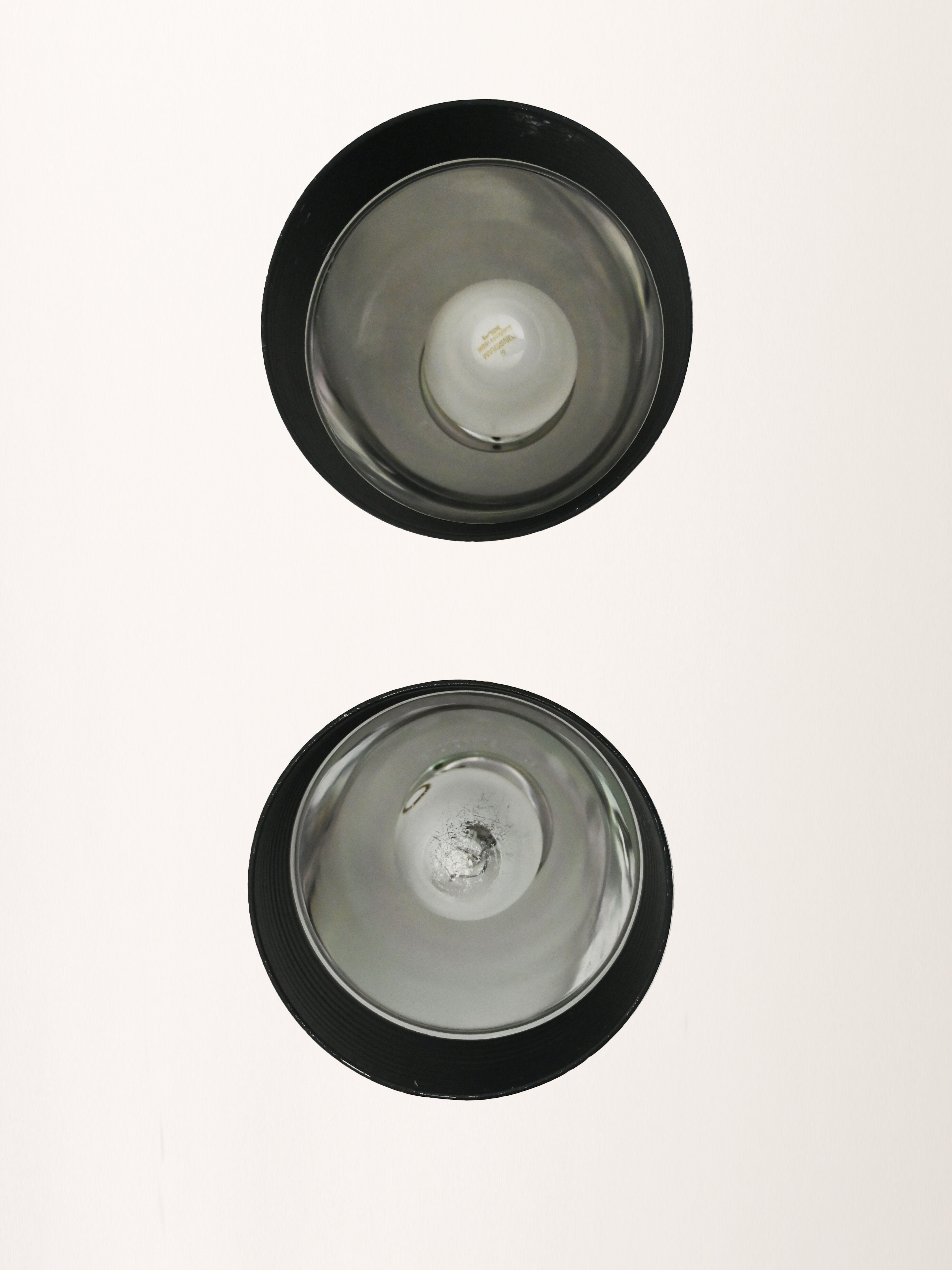 Pair of vintage gold pendant lights