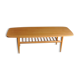 Beech coffee table with magazine rack, 1970s
