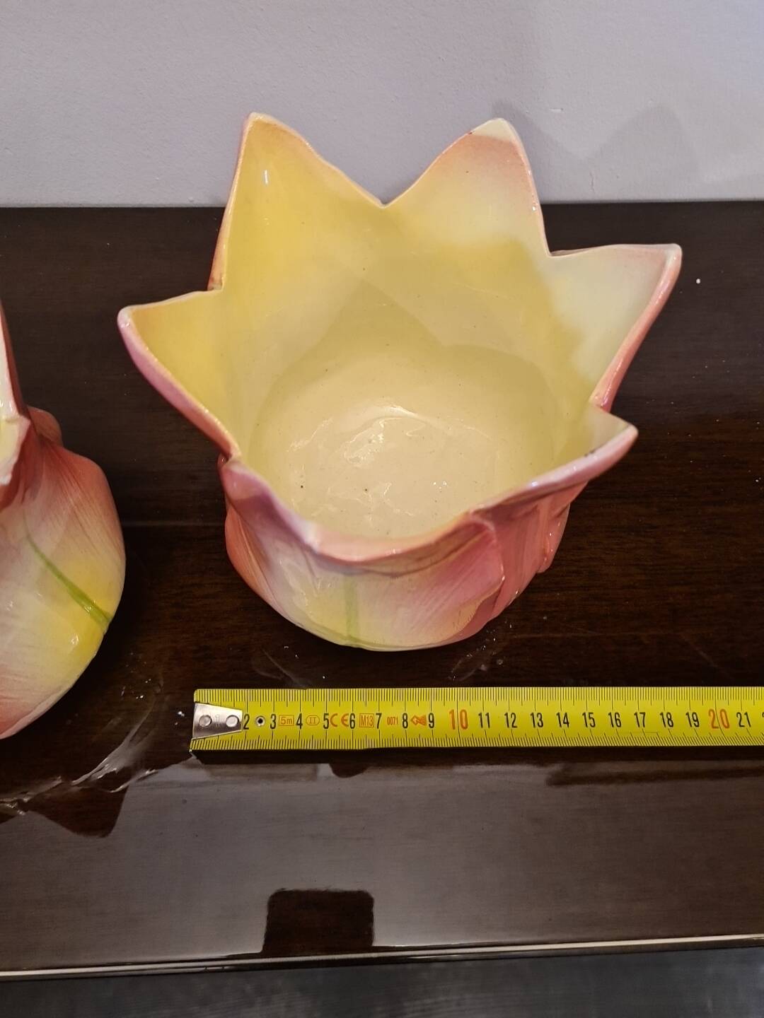 Pair of art nouveau plants signed delphin massier vallauris