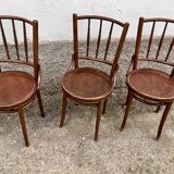 Série de 6 chaises bistrot troquet parisien 1950