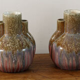Pair of earthenware art deco vases