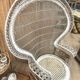 Antique armchair in rattan and wicker
