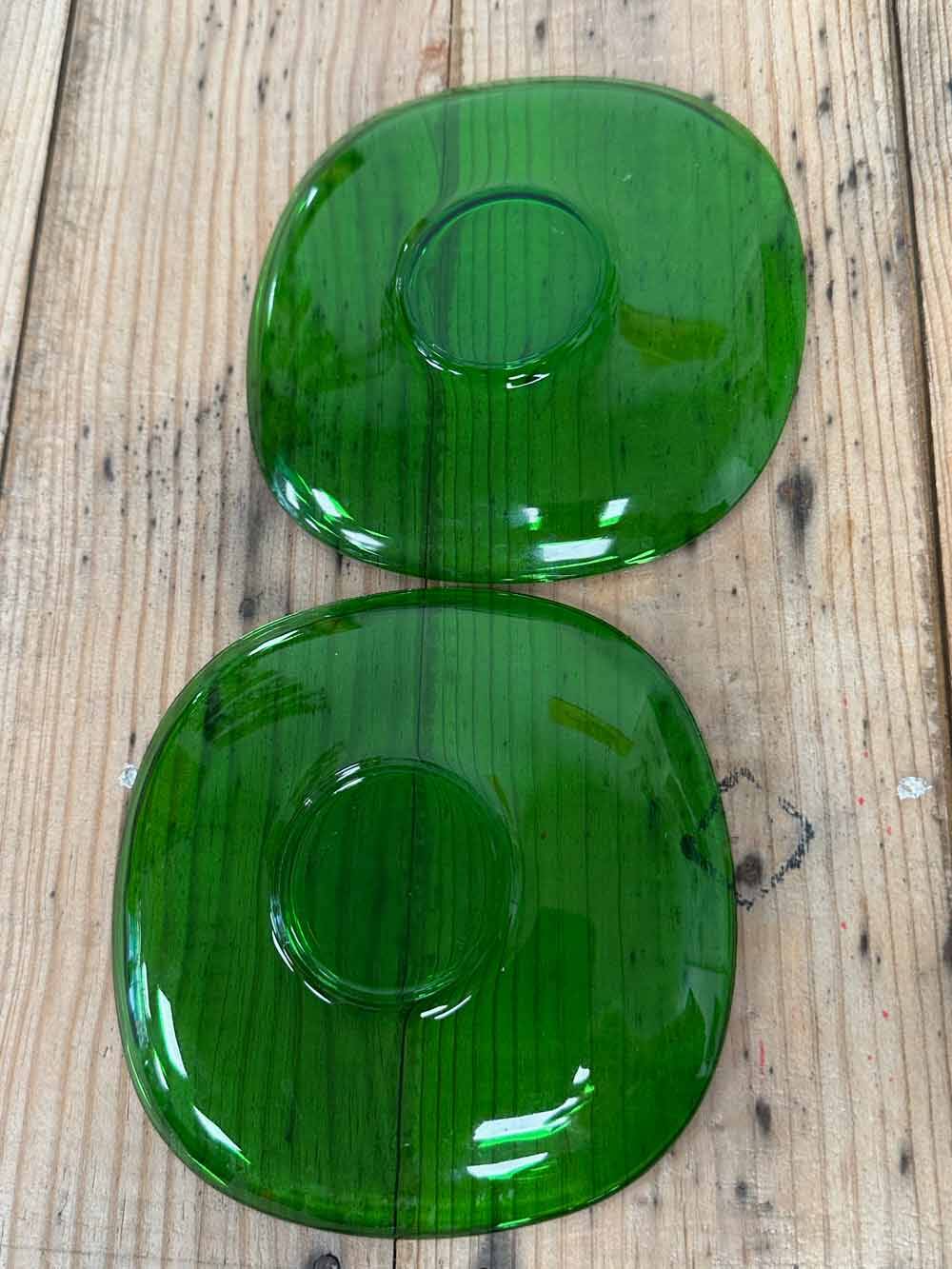Vereco glasses / verrines with saucers